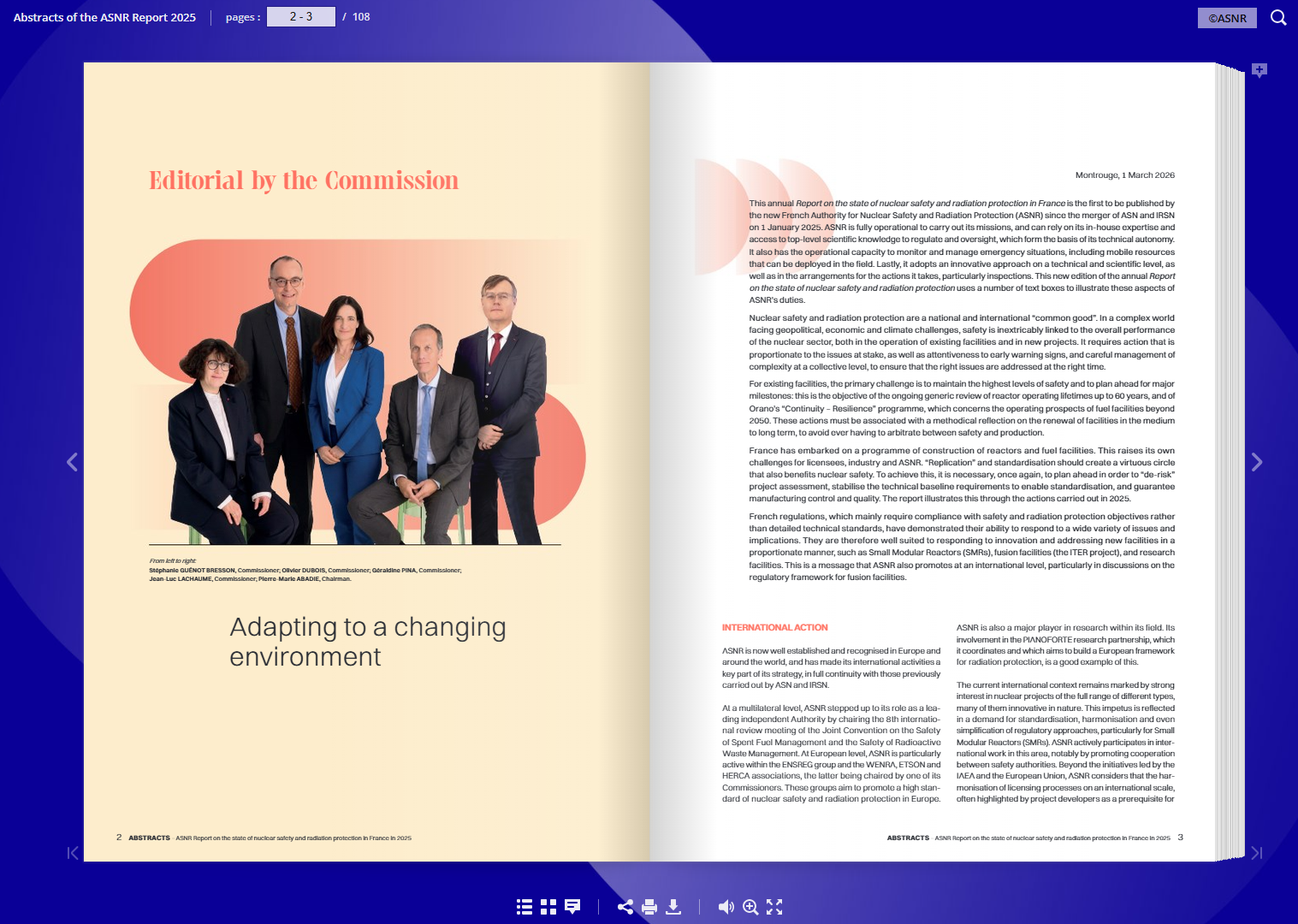 Abstracts of the ASNR Report on the state of nuclear safety and radiation protection in France in 2025
